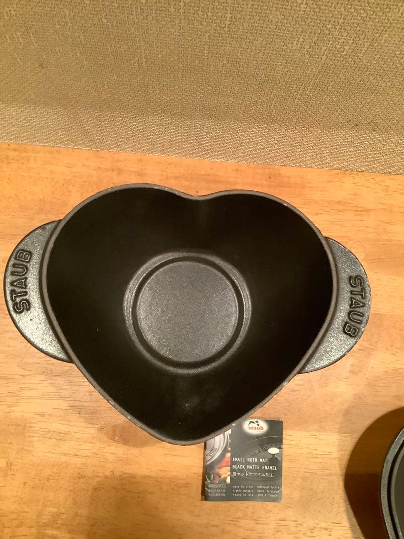 希少！STAUB LA COCOTTE ハート型鍋 フォンデュ　黒