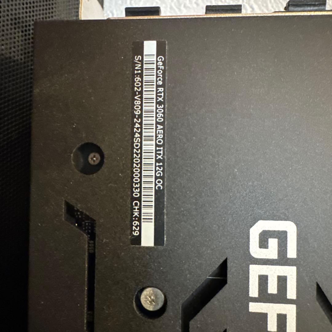 動作保証 MSI GeForce RTX 3060 AERO ITX 12G