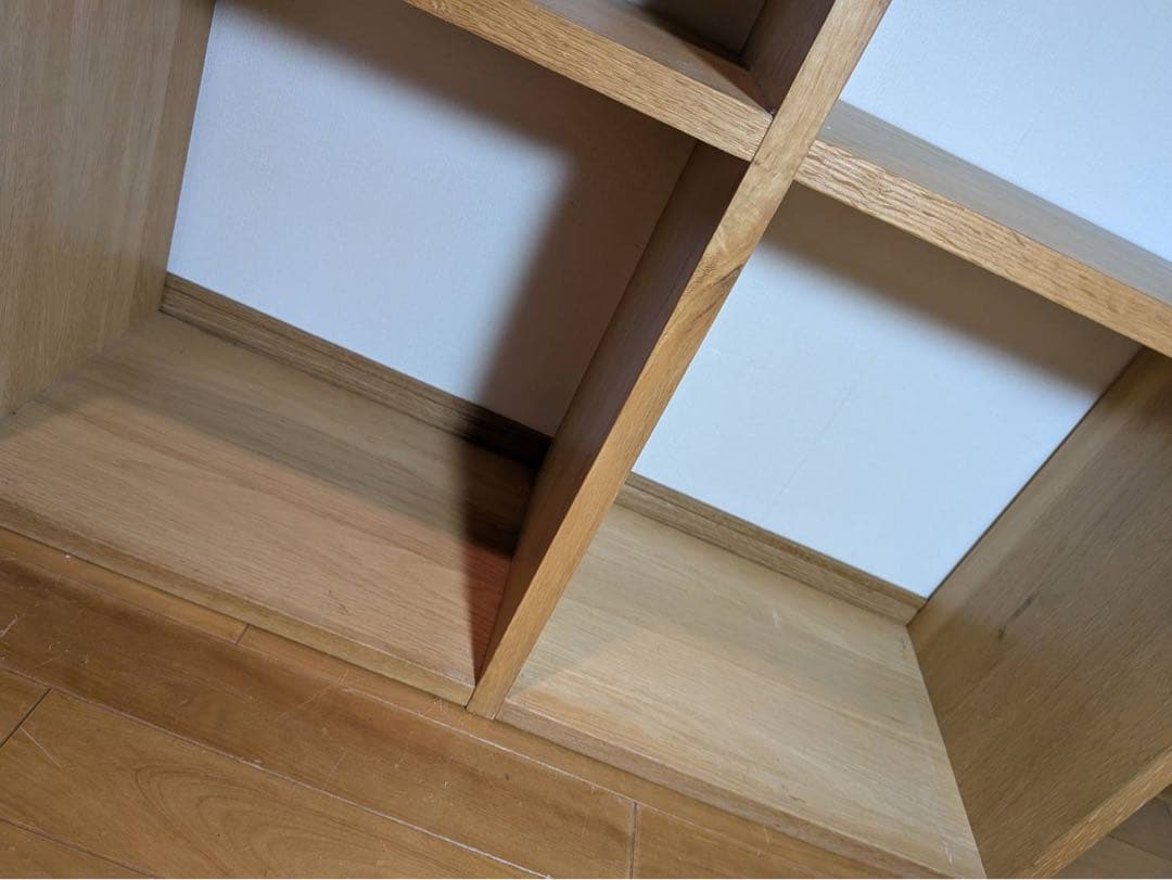 ■送料込■無印スタッキングシェルフ 2×2 木製家具棚 収納MUJIオーク材