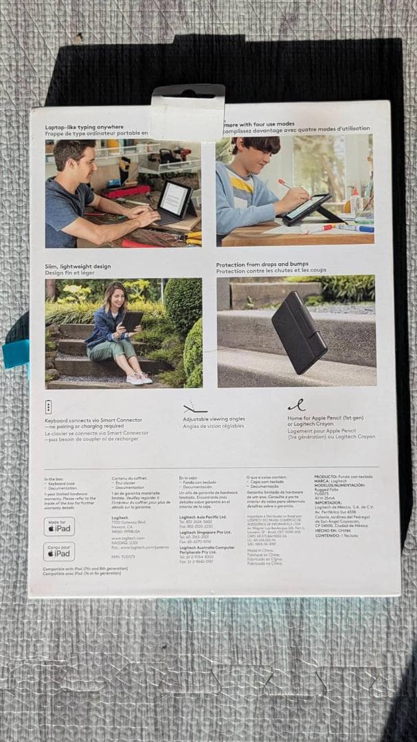 Logitech Rugged Folio キーボードケース iPad 7/8