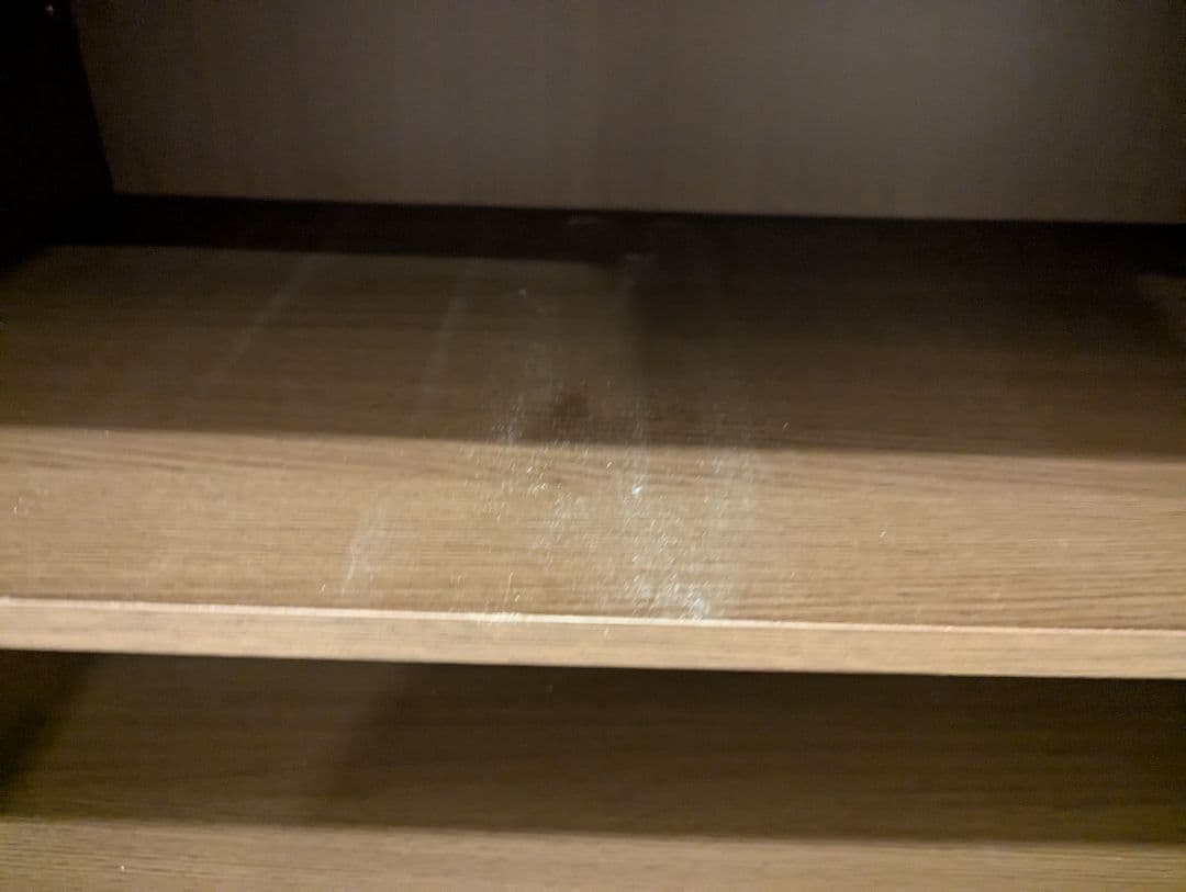 無印良品 ダークブラウン 木製 キャビネ ット ガラス扉 シェルフ