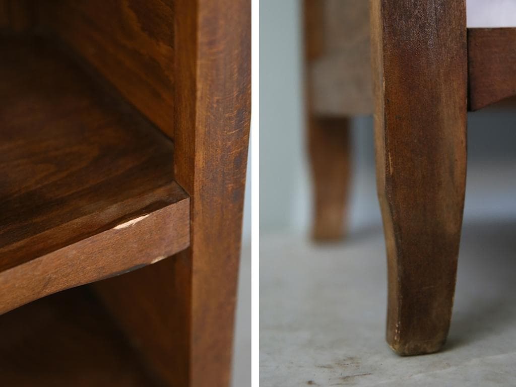 フランスアンティーク猫脚ブックシェルフ/木製本棚/飾り棚/食器棚(90-157)