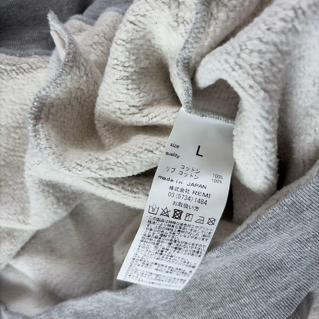 THE SHISHIKUI Brushed Crew ヘザーグレー L シシクイ