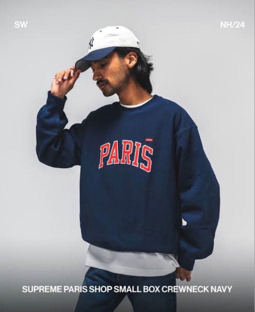レア☆Supreme パリ限定　Small Box Crewneck M