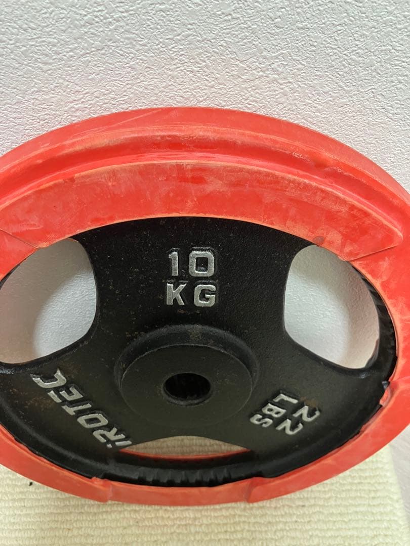 アイロテックラバー付き10kgプレートx２枚