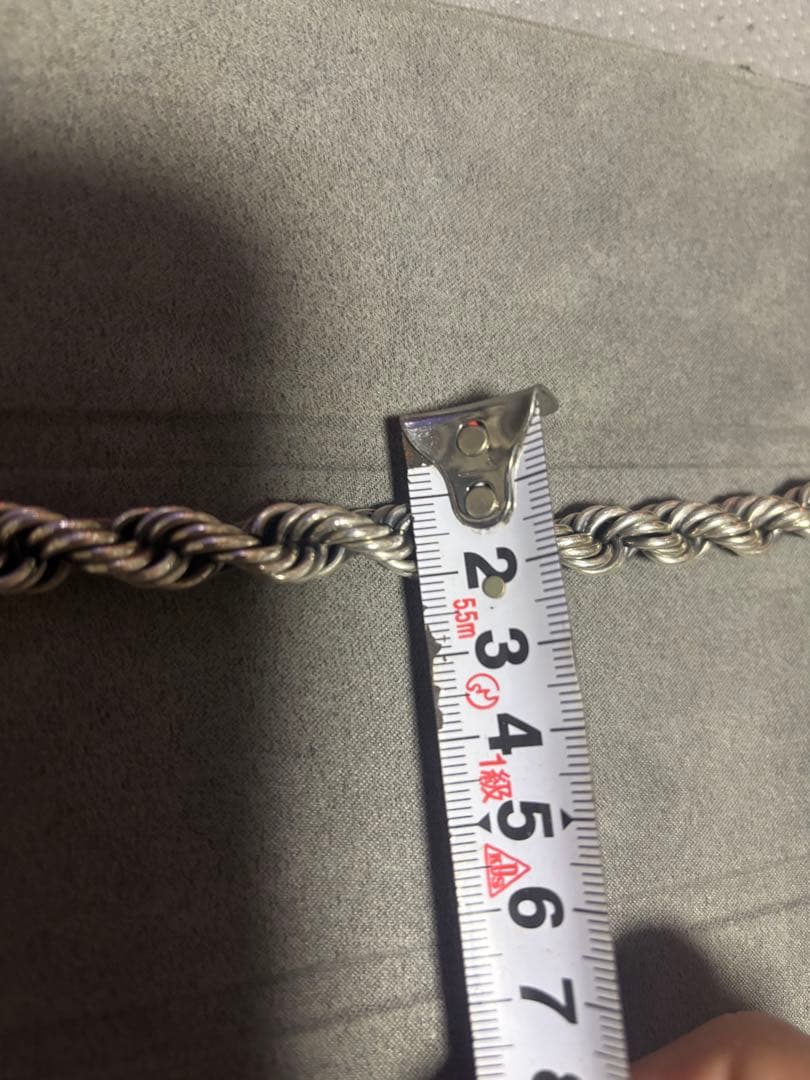 silver925 刻印あり 極太 ツイストロープ ネックレス　120g