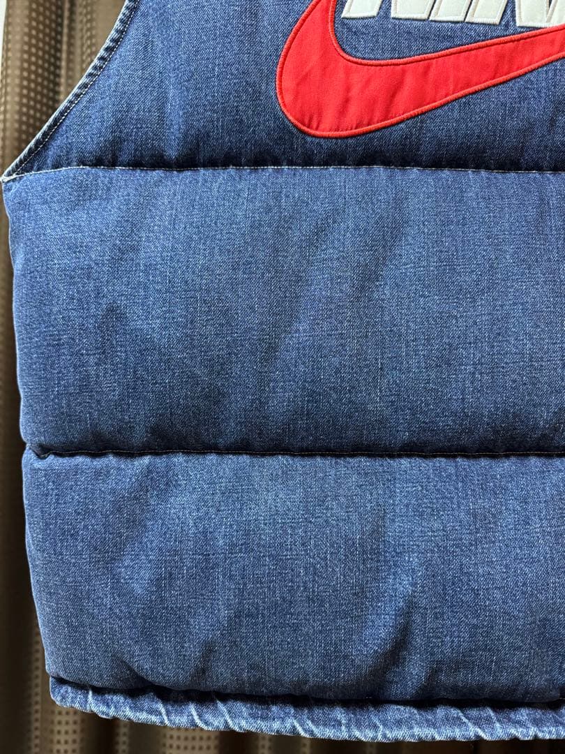 Supreme/Nike Denim Puffer Vest Lサイズ
