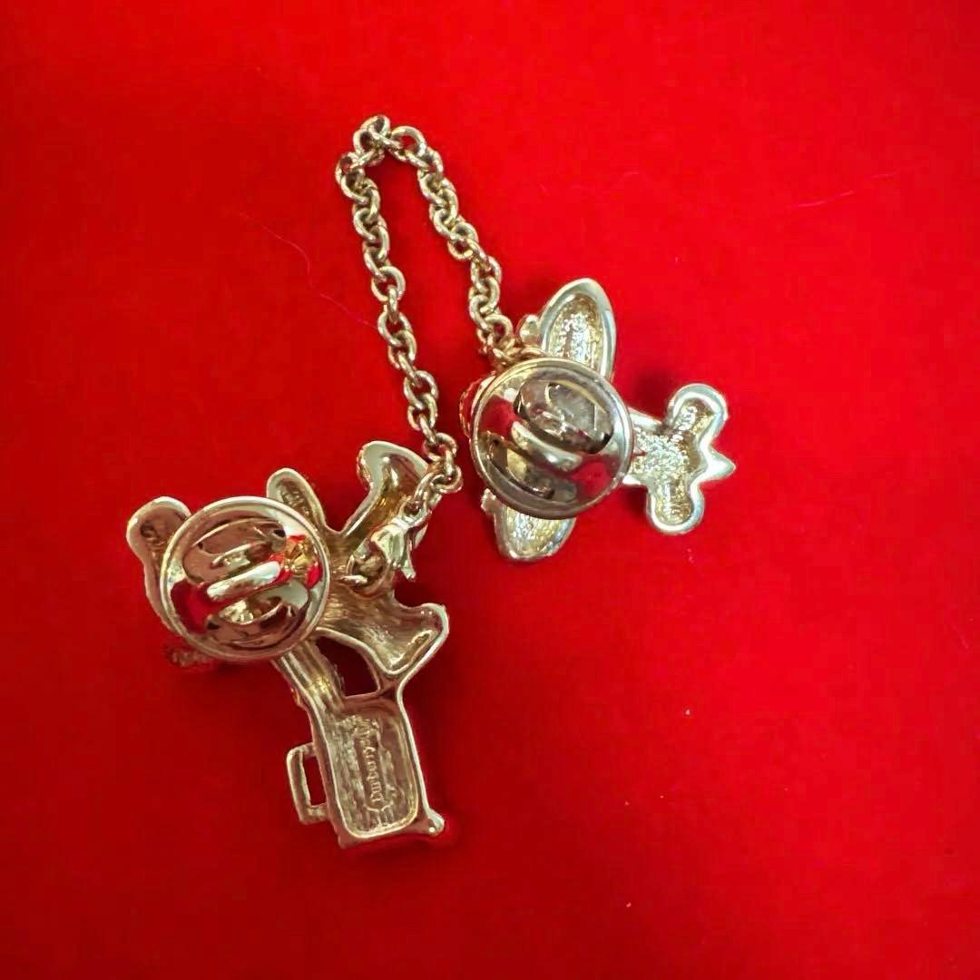 Vintage Burberry クマと飛行機 ピンブローチ‘123