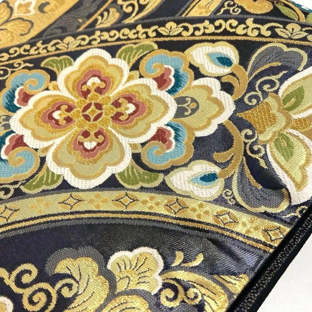 未着用　西陣織　織三彩　唐花　袋帯　着物　114a p