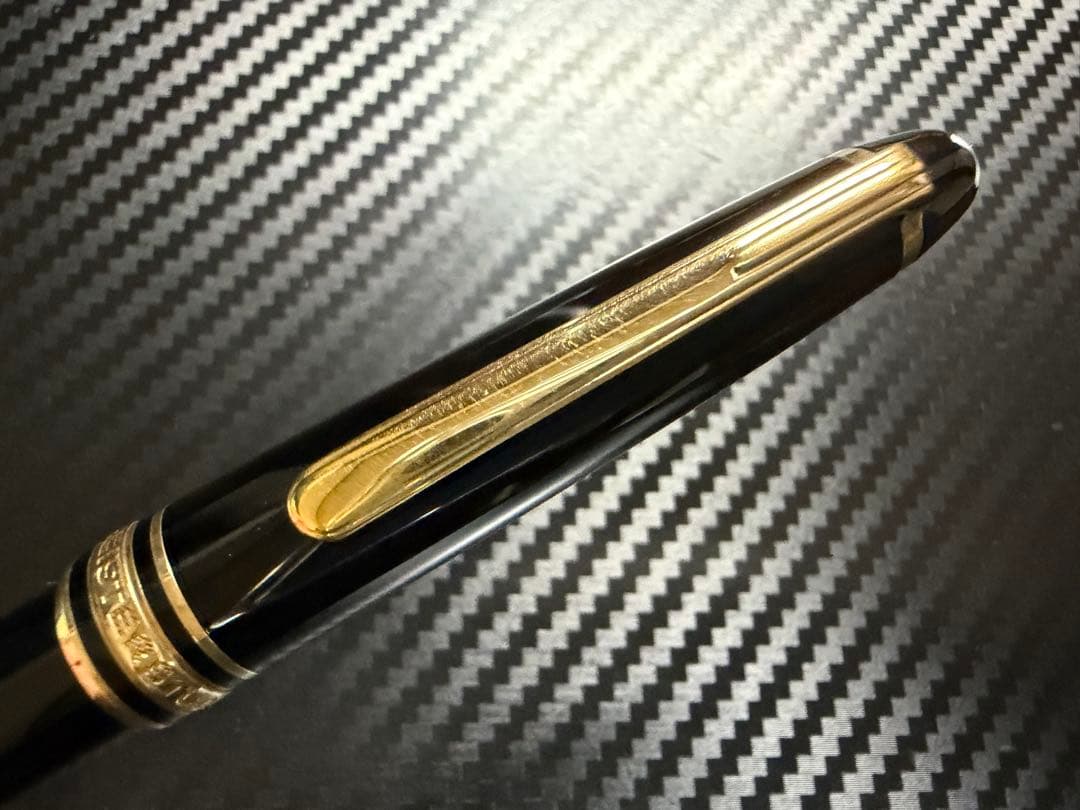 美品 エボナイト芯 モンブラン 144 ブラック 全金 F 細字 万年筆