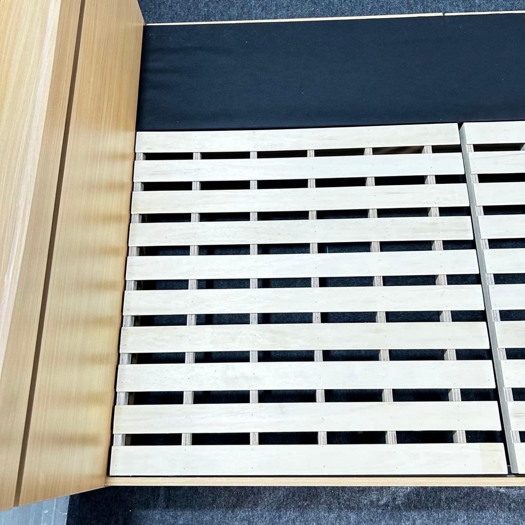 ベッドフレーム ダブルサイズ シンプル すのこ 収納付き 家具 d4685