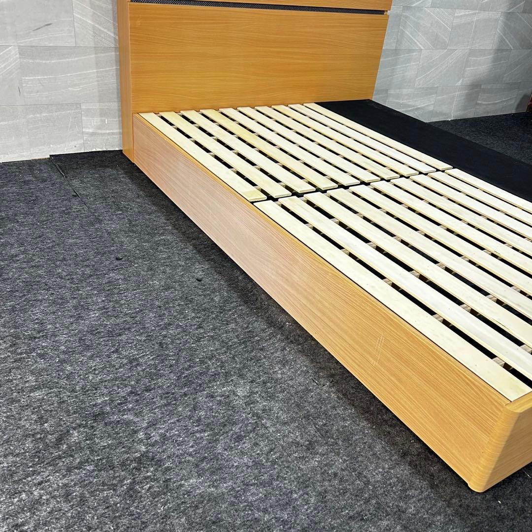 ベッドフレーム ダブルサイズ シンプル すのこ 収納付き 家具 d4685