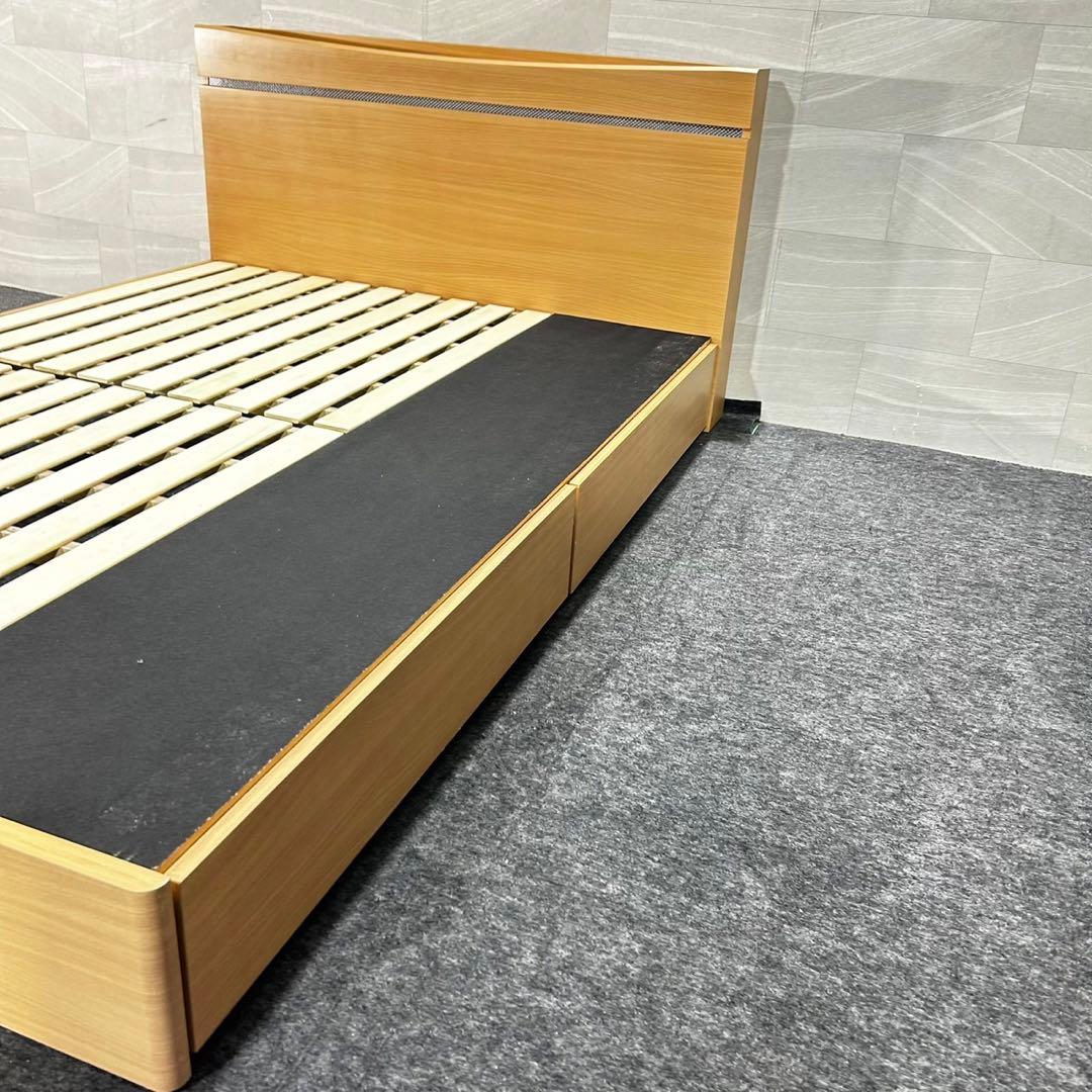 ベッドフレーム ダブルサイズ シンプル すのこ 収納付き 家具 d4685