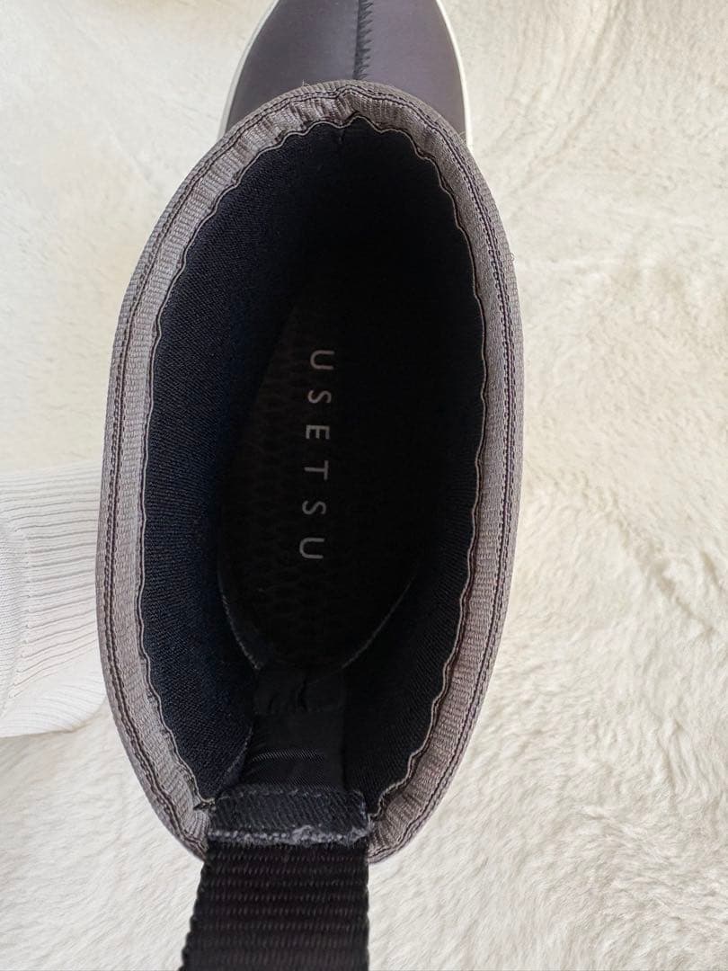 USETSU [ウセツ]スノーブーツショートブーツ 防水 グレー 24.5cm