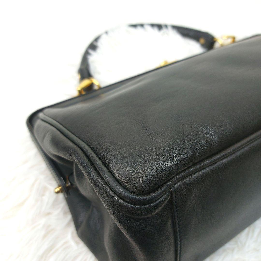 madler マドラー　ハンドバッグ ダレスバック　本革　レザー　ブラック