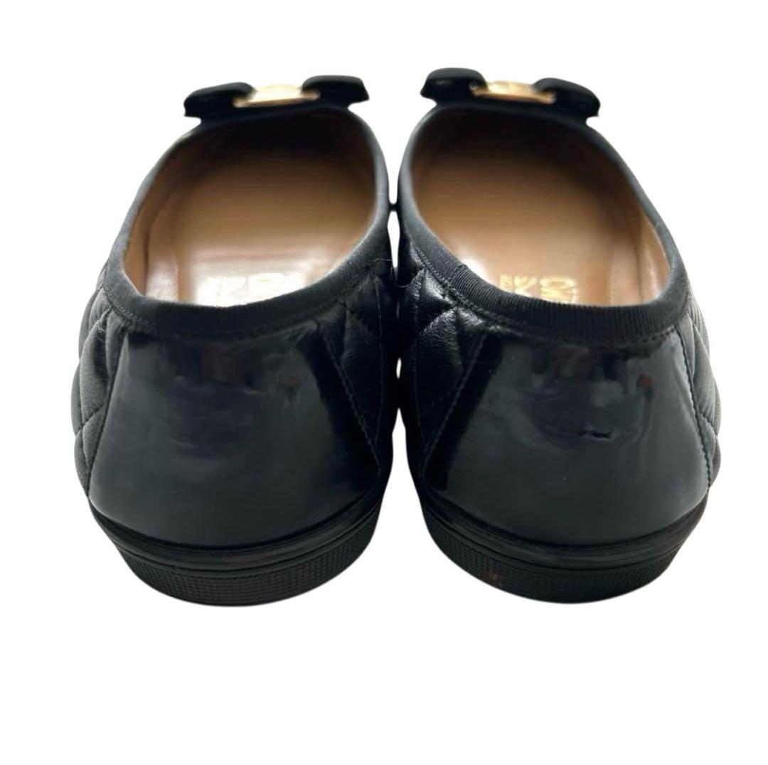 【サニー】FERRAGAMO ヴァラリボン キルティングフラットシューズ